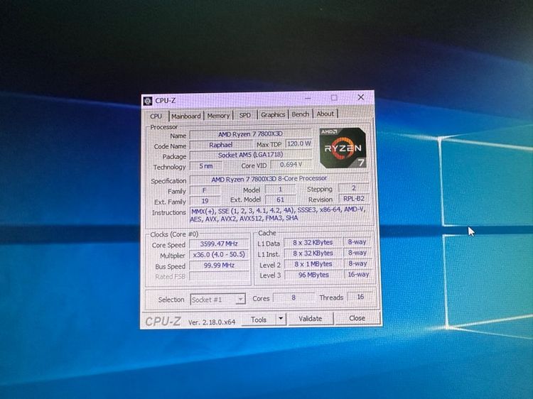 R7 7800x3d ไม่มีการ์ดจอประกันเหลือๆ รูปที่ 3
