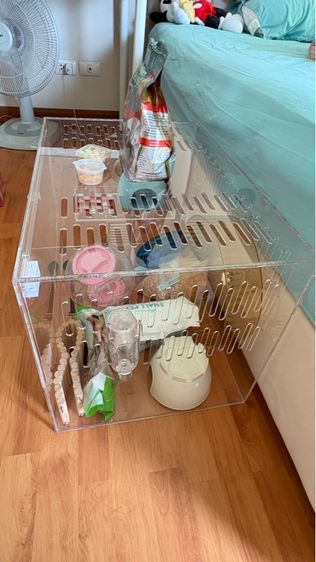 กรงอะคริลิคพร้อมอุปกรณ์และอาหารสำหรับแฮมส์เตอร์ รูปที่ 4