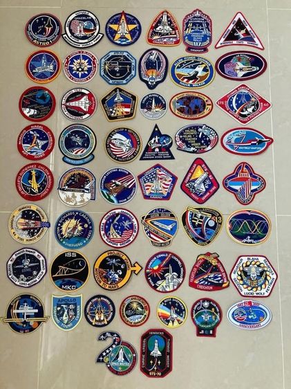 มันที่สุดที่เคยเจอมาครบชุด51ดวงแบบไม่ซ้ำกันกับชุดคอลเลคชั่นอาร์มนักบินอวกาศ NASA Patch LOT Gemini COLUMBIA SPACE SHUTTLE Mercury 