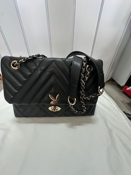 กระเป๋าหนัง ดำ ยี่ห้อ playboy  รูปที่ 2