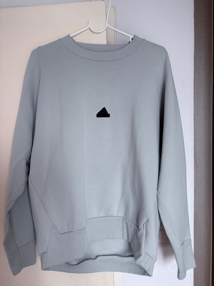 Adidas Men ZNE Premium Sweat-Shirts Run Silver Athletic Top Tee Jersey IN5113
