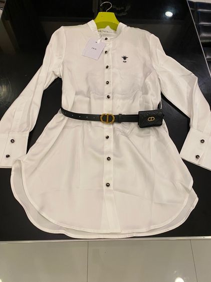 คริสเตียนดิออร์ (ติดจองค่ะ)เดรสเชิ้ต หรือ เสื้อตัวยาว พร้อมเข็มขัดกระเป๋าหนัง สภาพใหม่เอี่ยม รูปที่ 17