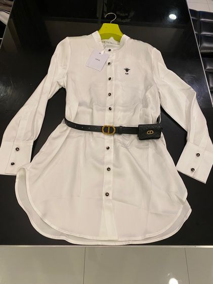 คริสเตียนดิออร์ (ติดจองค่ะ)เดรสเชิ้ต หรือ เสื้อตัวยาว พร้อมเข็มขัดกระเป๋าหนัง สภาพใหม่เอี่ยม รูปที่ 18