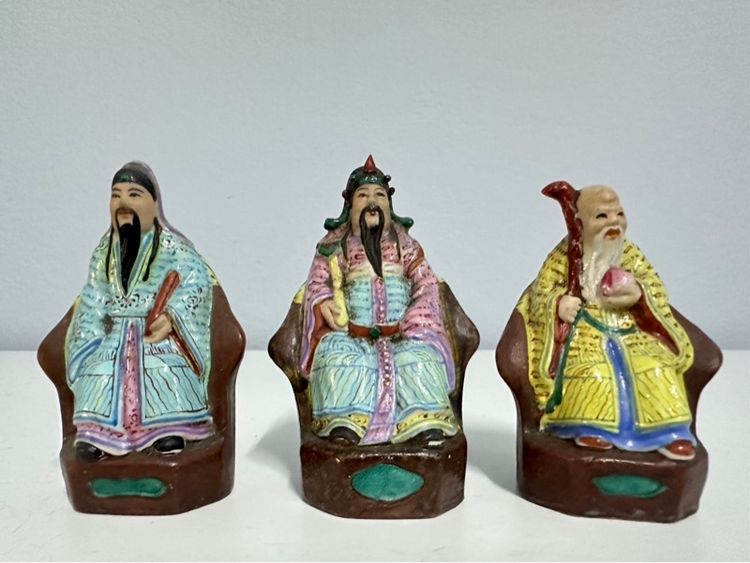 เซรามิคเก่า ฮกลกซิ่ว แบบชุดนั่ง อายุเกิน 60 ปี