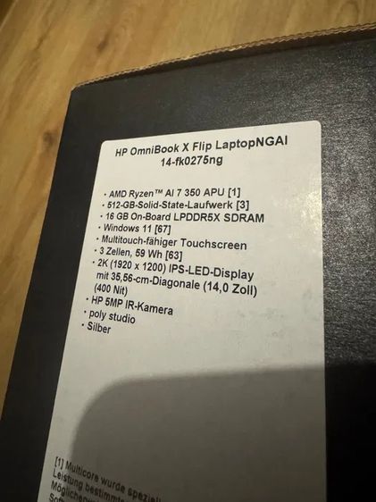 แล็ปท็อป HP OmniBook X Flip OLED Ryzen AI 7 350 แบบ 2-in-1 สินค้าใหม่เอี่ยม รูปที่ 5