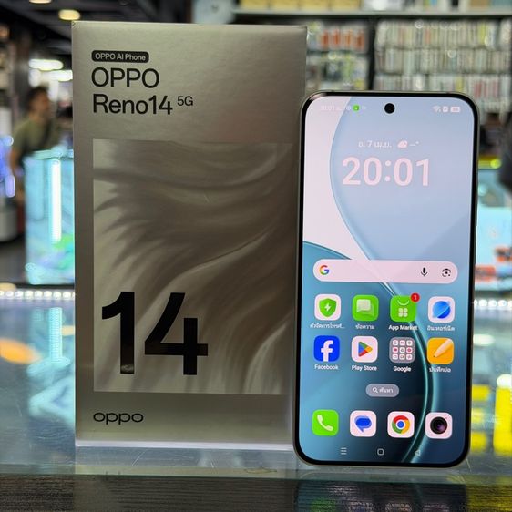 OPPO Reno14 5G สีขาว(Opal White) เครื่องศูนย์ สภาพสวยมาก จอ6.59นิ้ว แรม12รอม256 Dimensity8350 กล้อง50ล้าน(3ตัว) ประกันศูนย์ยาวๆ🔥🔥