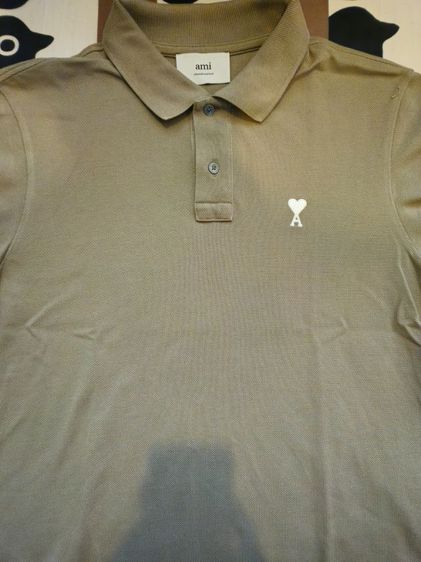 โปโล​ AMI สีเขียวพาวเทล ใจขาว รูปที่ 7