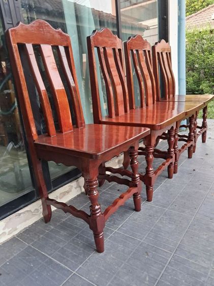 ชุดเก้าอี้ไม้มะค่า 4 ตัว รูปที่ 2