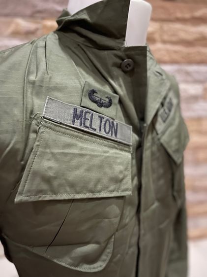 Tropical Combat Jacket 5rd Pattern เสื้อกระเป๋าเฉียงรุ่นที่ 5 ปี1970 Size X-Small Regular ผ้าลายตาราง(Rip-Stop)งานแท้ตรงปี รูปที่ 8