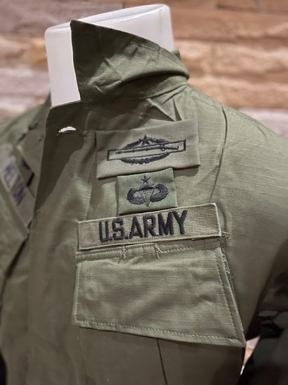 Tropical Combat Jacket 5rd Pattern เสื้อกระเป๋าเฉียงรุ่นที่ 5 ปี1970 Size X-Small Regular ผ้าลายตาราง(Rip-Stop)งานแท้ตรงปี รูปที่ 7