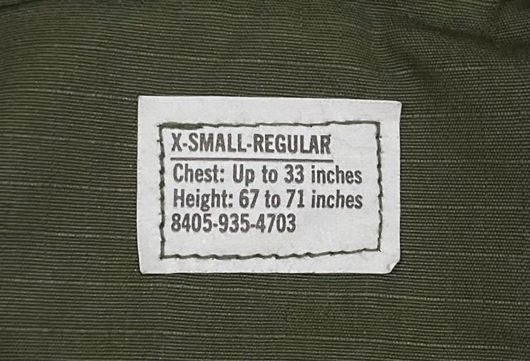 Tropical Combat Jacket 5rd Pattern เสื้อกระเป๋าเฉียงรุ่นที่ 5 ปี1970 Size X-Small Regular ผ้าลายตาราง(Rip-Stop)งานแท้ตรงปี รูปที่ 14