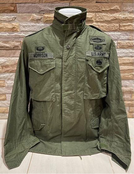 M65 ซิปรมดำ OG Field Jacket DPSC Made IN USA SIZE  MEDIUM SHORT ซิปรมดำTALON ผลิตมาเฉพาะและมีจำนวนจำกัด