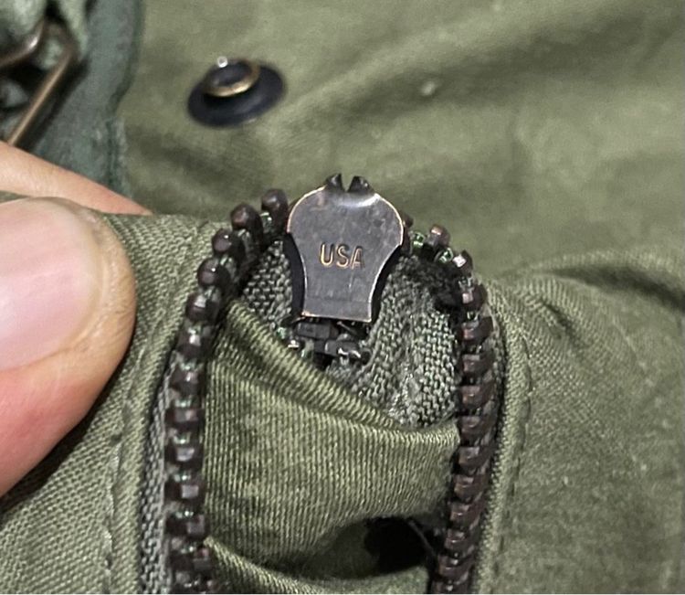 M65 ซิปรมดำ OG Field Jacket DPSC Made IN USA SIZE  MEDIUM SHORT ซิปรมดำTALON ผลิตมาเฉพาะและมีจำนวนจำกัด รูปที่ 8