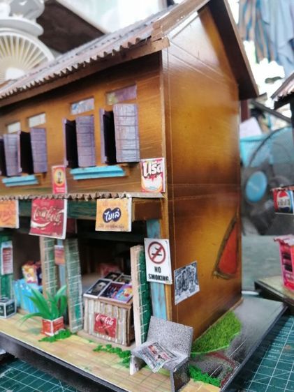 โมเดล​90​ร้าน​โชว์ห่วย​ ​พร้อม​2ชั้น
งานทำ​มือ​​