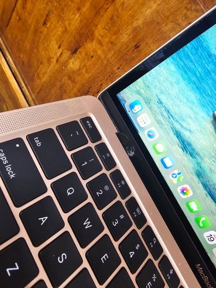 macbook air m1 RAM8 SSD256  คีย์บอร์ดภาษาอังกฤษ เครื่องสวยไม่มีรอย มีแต่เครื่องไม่มีอุปกรณ์  มีตำหนิ รูปที่ 3