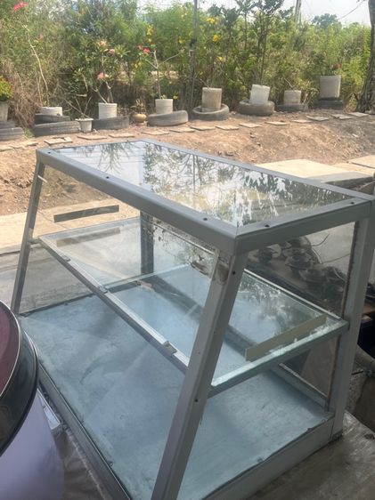 ตู้กระจก2ชั้น บานเลื่อน 