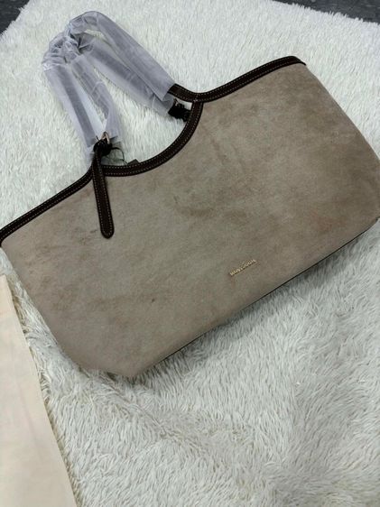 MOSSDOOM Marvelle Bag กระเป๋าทรง ผ้าแคนวาสตัดขอบหนัง  รูปที่ 4