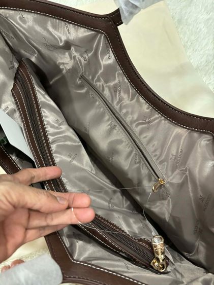 MOSSDOOM Marvelle Bag กระเป๋าทรง ผ้าแคนวาสตัดขอบหนัง  รูปที่ 5