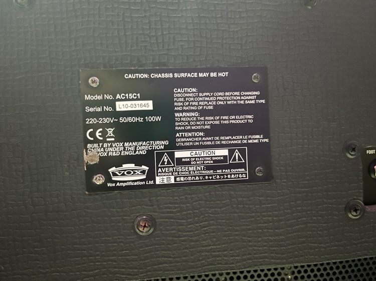 vox ac15c amplifier  รูปที่ 3