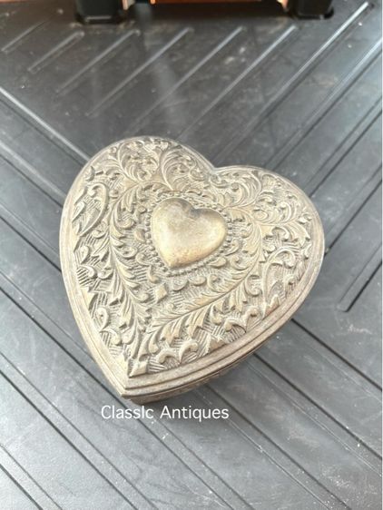 ตลับหัวใจ ซิลเวอร์เพลส Silver Plate เก่าสะสม รูปที่ 11