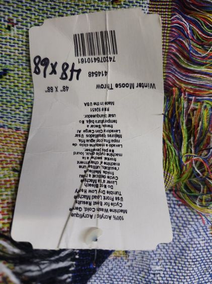 ผ้าเอนกประสงค์ผ้าห่มผ้าคลุมเตียง ลายกวางเรนเดียร์ และต้นปาล์ม  made in usa รูปที่ 5