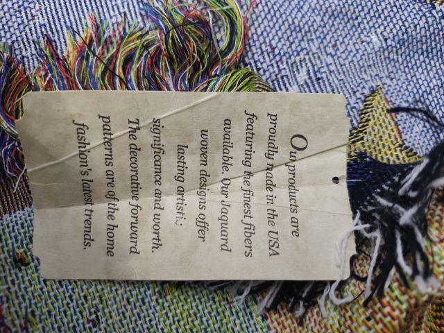 ผ้าเอนกประสงค์ผ้าห่มผ้าคลุมเตียง ลายกวางเรนเดียร์ และต้นปาล์ม  made in usa รูปที่ 2