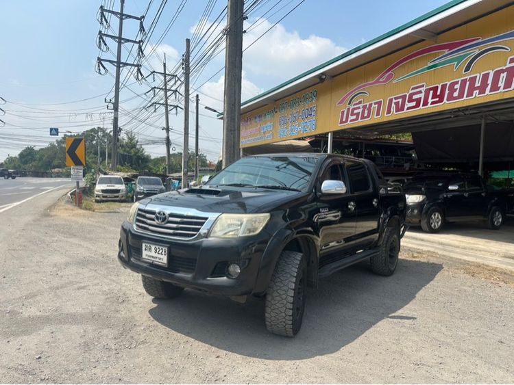 Toyota Hilux Vigo Champ 2012 Double Cab 3.0 G Prerunner Pickup ดีเซล ไม่ติดแก๊ส เกียร์ธรรมดา ดำ รูปที่ 2