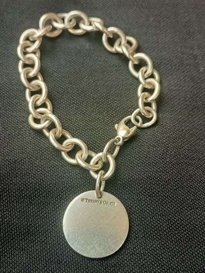 Tiffany Co. Sterling Silver 925 Tiffany Wrist size 7 Inc.36g.New York Usa.Made สร้อยข้อมือผู้ชาย แบรนด์ดังจับต้องได้ ข้อมือ 7 นิ้ว หนัก 2บาท รูปที่ 3