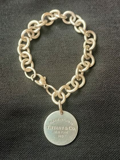 Tiffany Co. Sterling Silver 925 Tiffany Wrist size 7 Inc.36g.New York Usa.Made สร้อยข้อมือผู้ชาย แบรนด์ดังจับต้องได้ ข้อมือ 7 นิ้ว หนัก 2บาท