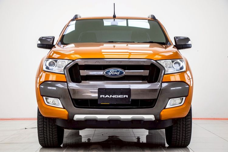 Ford Ranger 2017 2.2 Hi-Rider Wildtrak Pickup ดีเซล ไม่ติดแก๊ส เกียร์อัตโนมัติ ส้ม รูปที่ 4