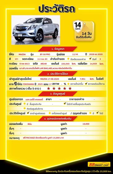 Mazda BT-50 Pro 2020 2.2 Hi-Racer Pickup ดีเซล ไม่ติดแก๊ส เกียร์อัตโนมัติ เทา รูปที่ 2