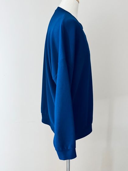 เสื้อยืดคอกลมแขนยาวสีน้ำเงินผ้ายืดใส่สบาย รูปที่ 6