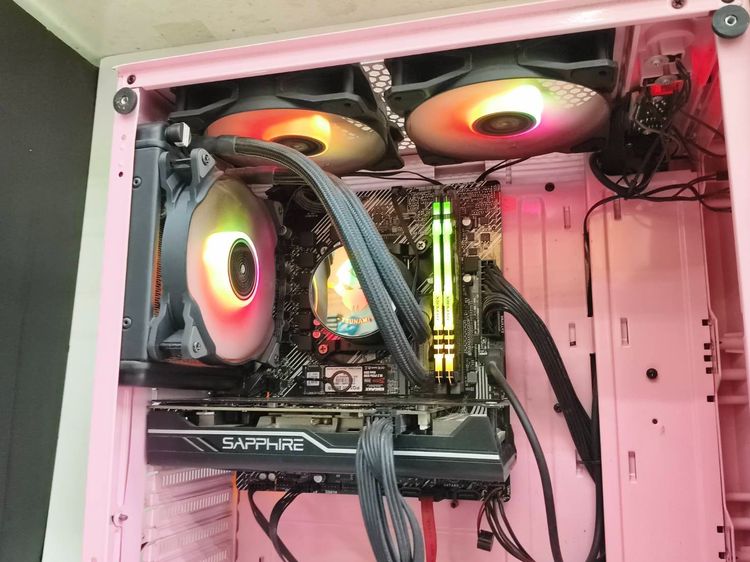 คอมเกมมิ่ง i3-10100 Gen10 RX580 8GB RAM16GB SSD256 HDD1TB เคสชมพู RGB พร้อมเล่น รูปที่ 18