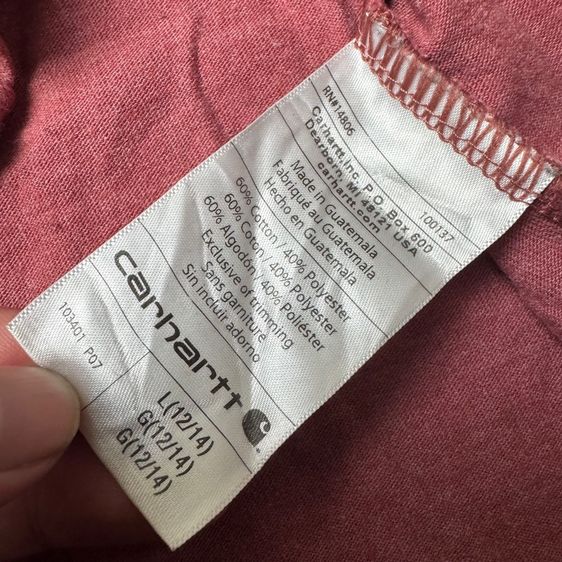 เสื้อยืด Carhartt​ Size L เท่า M รูปที่ 7