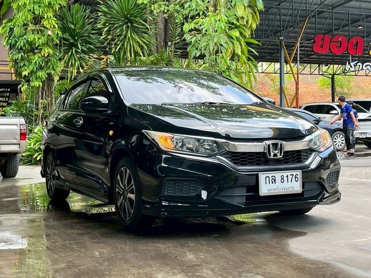 Honda City 2018 1.5 V Sedan เบนซิน ไม่ติดแก๊ส เกียร์อัตโนมัติ ดำ รูปที่ 3