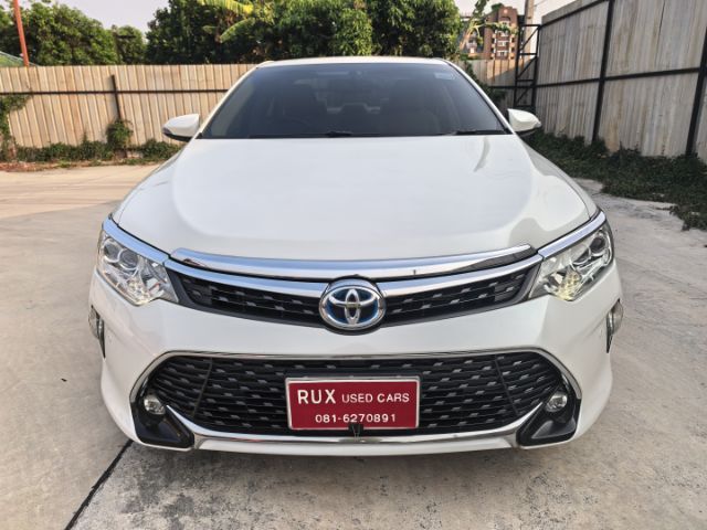 Toyota Camry 2016 2.5 HV Sedan ไฮบริด ไม่ติดแก๊ส เกียร์อัตโนมัติ ขาว รูปที่ 3