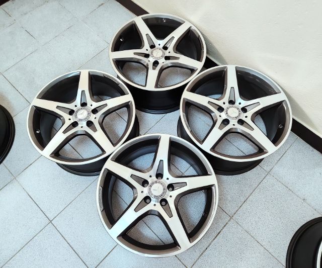 ล้อแท้ AMG Benz SLK R172 ขอบ18 สีทูโทนหน้าเงา เงาตาแตก 5รู112 กว้าง7.5-8.5 ET42-36 สภาพใหม่กริ้บๆๆๆๆ ใส่ตรงรุ่น Benz หลายรุ่น และใส่รถรุ่นอื รูปที่ 4