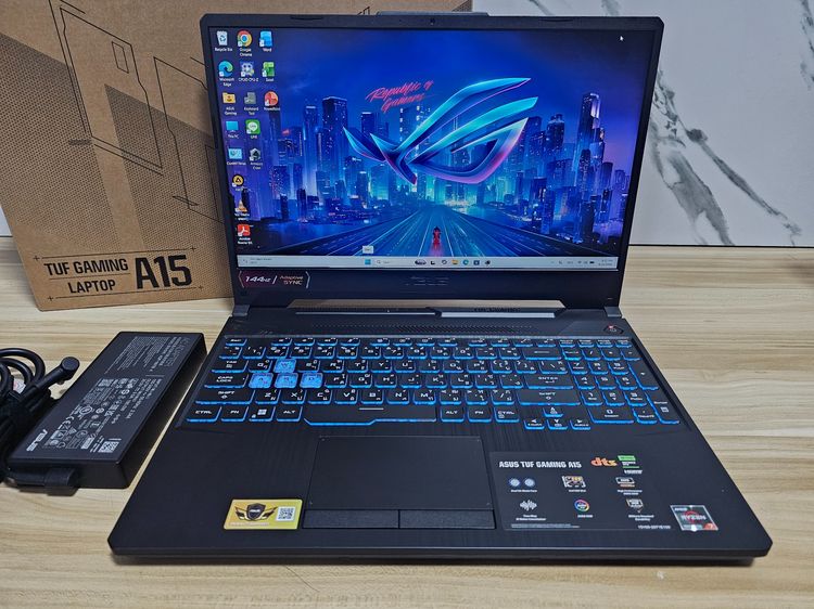 ASUS วินโดว์ 16 กิกะไบต์ อื่นๆ ใช่ TUF Gaming Ryzen7 7435HS+ RTX3050+Ram16 ddr5 เครื่องสวย ประกันศูนย์