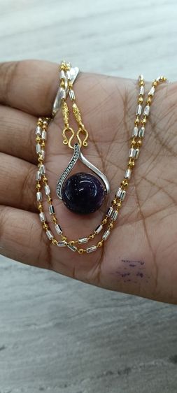 จี้หินอเมทิสแท้พร้อมสร้อยคอใส่อาบน้ำได้ รูปที่ 5