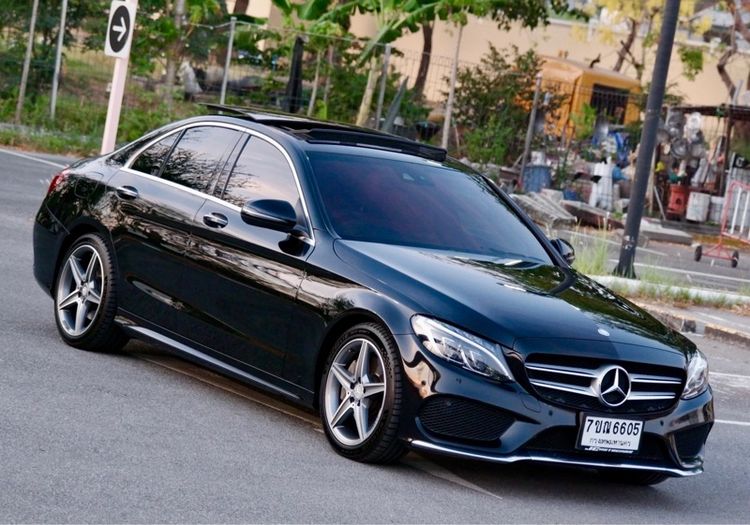 Mercedes-Benz C-Class 2017 C300 Sedan Hybrid (Diesel) ไม่ติดแก๊ส เกียร์อัตโนมัติ ดำ รูปที่ 3