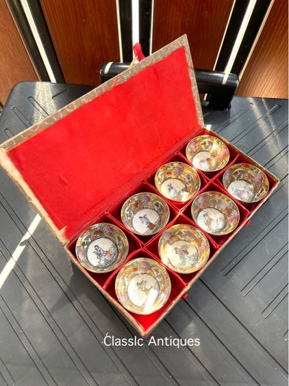 ถ้วยน้ำชา แปดเซียน กังไสเก่าสะสม