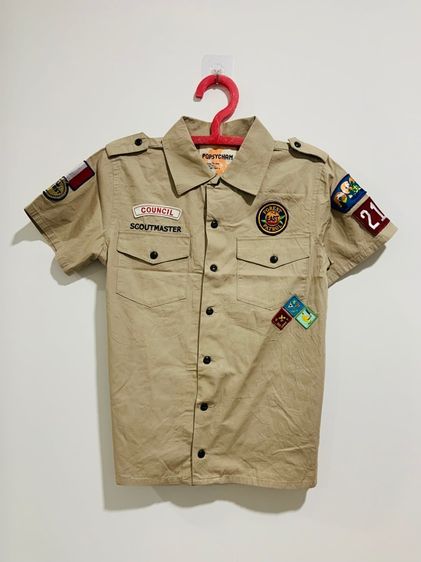 แขนสั้น อื่นๆ ฟรีไซส์ อื่นๆ อื่นๆ เสื้อ SCOUTMASTER 💯 size วัดจริงขนาด อก 19 ยาว 25 นิ้ว สภาพใหม่มาก อาร์มสวย ดีเทลสวย หายากน่าสะสมครับ