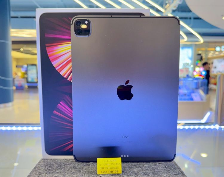 Apple 128 GB iPad Pro 11 M1 ใส่ซิม 128GB สภาพดี เครื่องไทย ครบกล่อง
