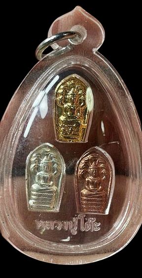 พระนาคปรกหลวงปู่โต๊ะ รวม 3 องค์ เลี่ยมกรอบเก่า รูปที่ 2