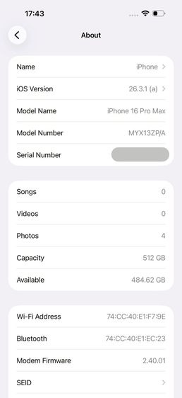 ✨iPhone 16 Pro Max 512 GB 🎉 รหัสสินค้า PH306 🎉 รูปที่ 9