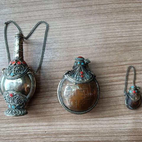 ขวดยานัตถ์เก่างานวินเทจ(ได้หมด3ชิ้น)