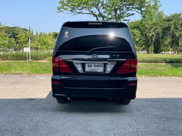 Toyota Alphard 2007 2.4 Hybrid E-Four 4WD Van ปลั๊กอินไฮบริด (PHEV) ไม่ติดแก๊ส เกียร์อัตโนมัติ ดำ รูปที่ 4