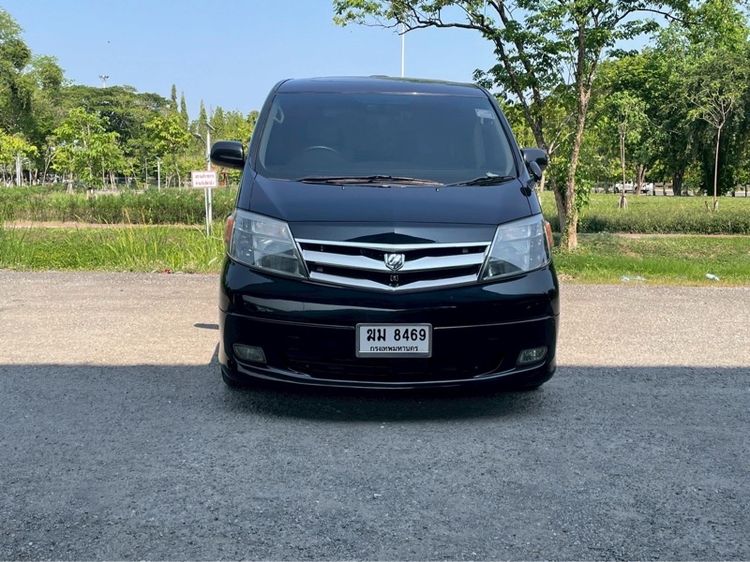 Toyota Alphard 2007 2.4 Hybrid E-Four 4WD Van ปลั๊กอินไฮบริด (PHEV) ไม่ติดแก๊ส เกียร์อัตโนมัติ ดำ รูปที่ 2