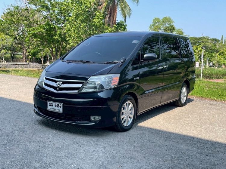 Toyota Alphard 2007 2.4 Hybrid E-Four 4WD Van ปลั๊กอินไฮบริด (PHEV) ไม่ติดแก๊ส เกียร์อัตโนมัติ ดำ รูปที่ 3