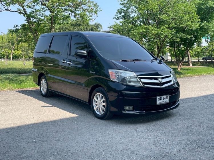 Toyota Alphard 2007 2.4 Hybrid E-Four 4WD Van ปลั๊กอินไฮบริด (PHEV) ไม่ติดแก๊ส เกียร์อัตโนมัติ ดำ